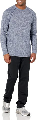 Essentials Men's Tech Stretch Long-Sleeve T-Shirt - Image 5